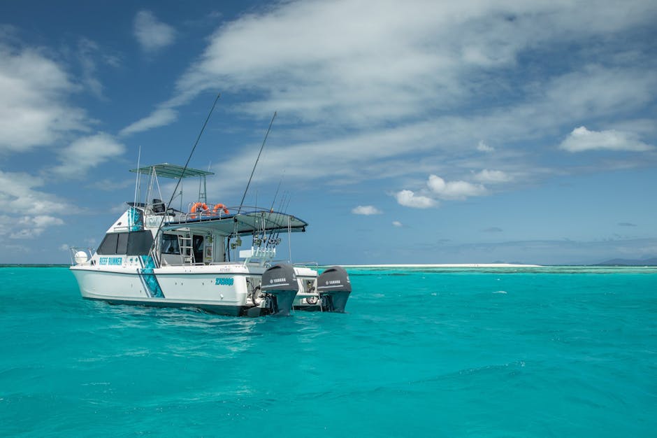 Fishing charter boat on Lake Taupo