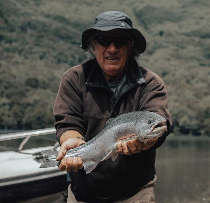 Trout fishing on Lake Taupo New Zealand