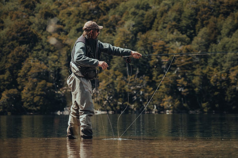 Fly fishing on the Tongariro River near Lake Taupo