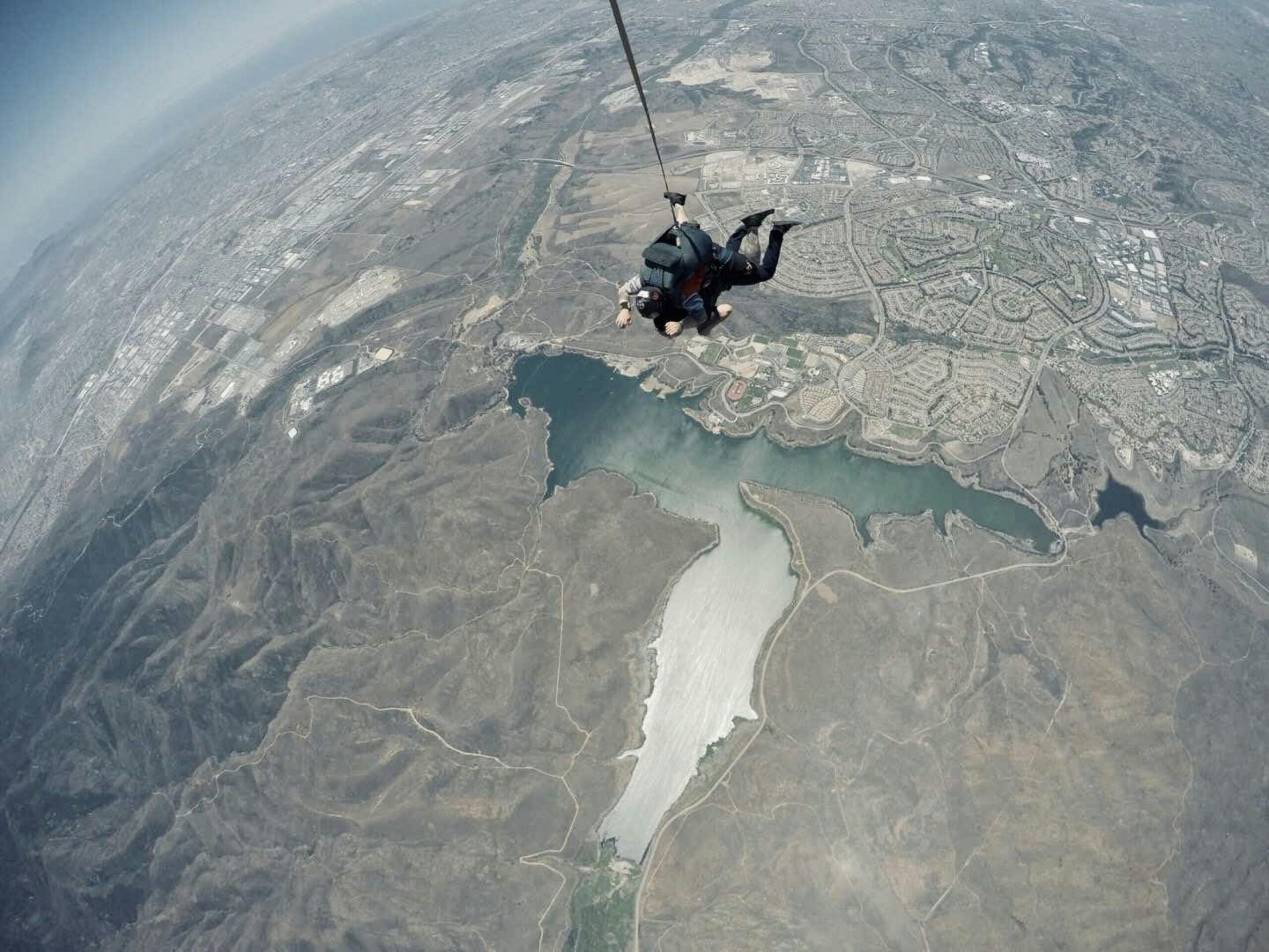 Tandem skydiving over Lake Taupo New Zealand