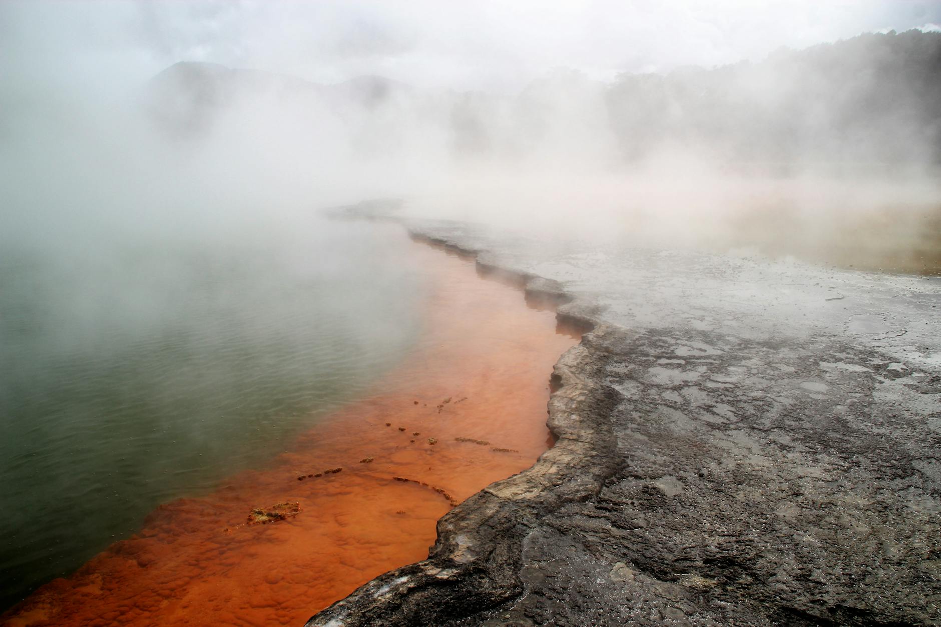 Colorful geothermal hot springs in Rotorua an easy day trip from Taupo