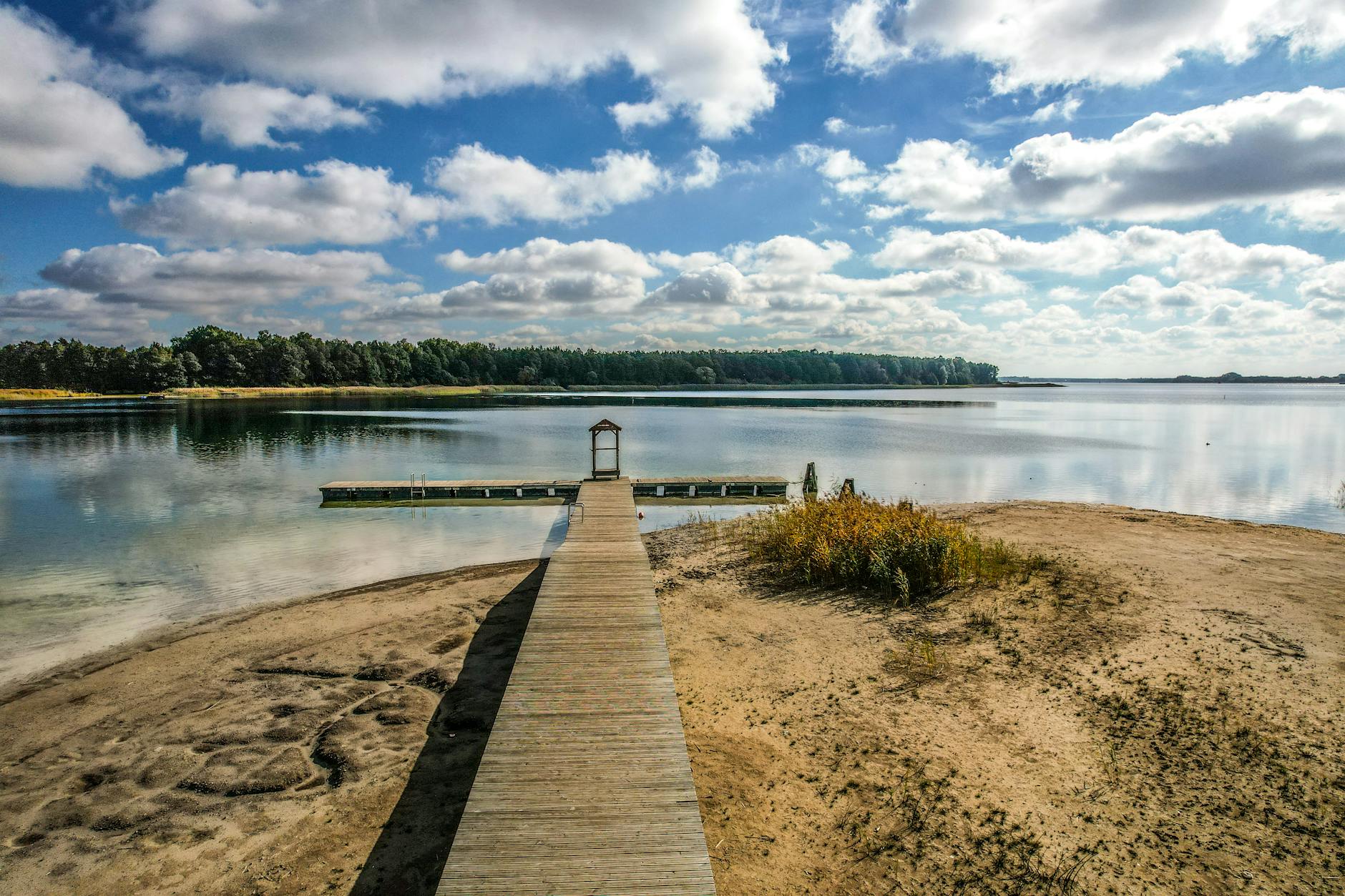 Lake Summer Sunny Blue Sky