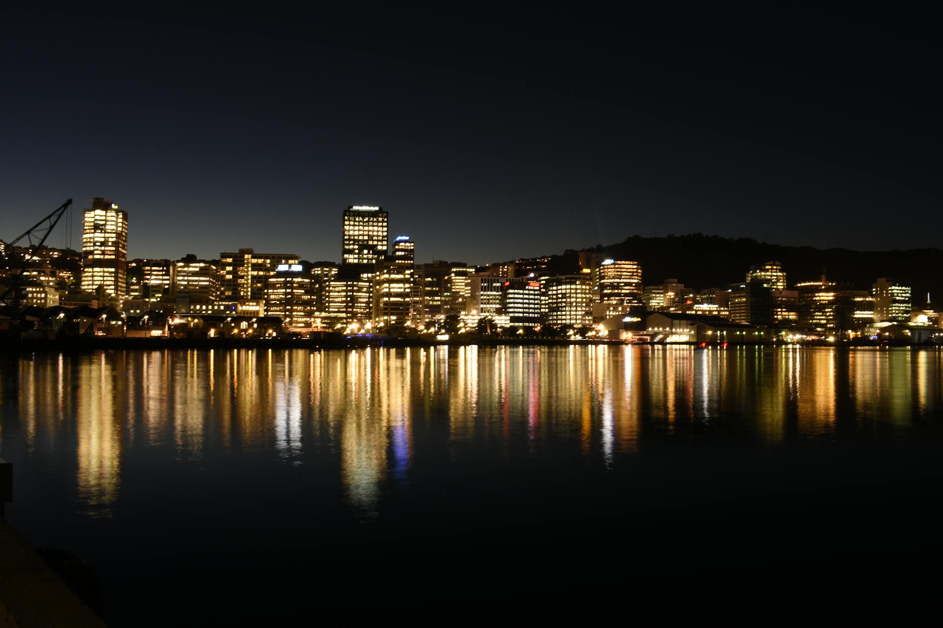 Wellington city and harbour where travellers depart for Taupo by bus or car