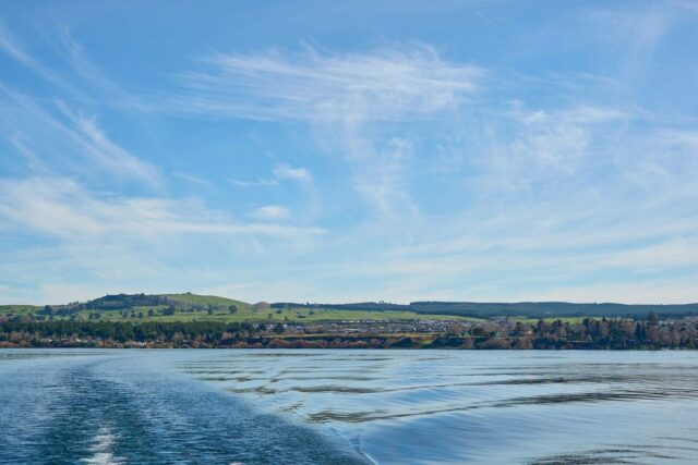 Romantic things to do in Taupo for couples: evening light over Lake Taupo