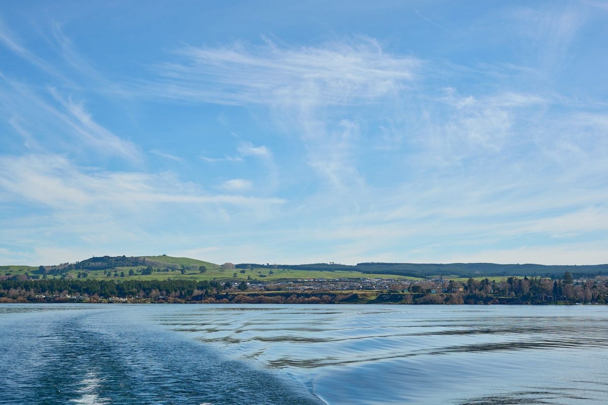 Romantic things to do in Taupo for couples: evening light over Lake Taupo